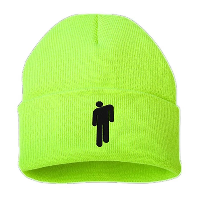 Однотонный хип-хоп Повседневное манжетами шапки бини шапки Beanie Шляпа Для женщин Для мужчин вязаное, тёплое, зимнее Шапки - Цвет: Зеленый
