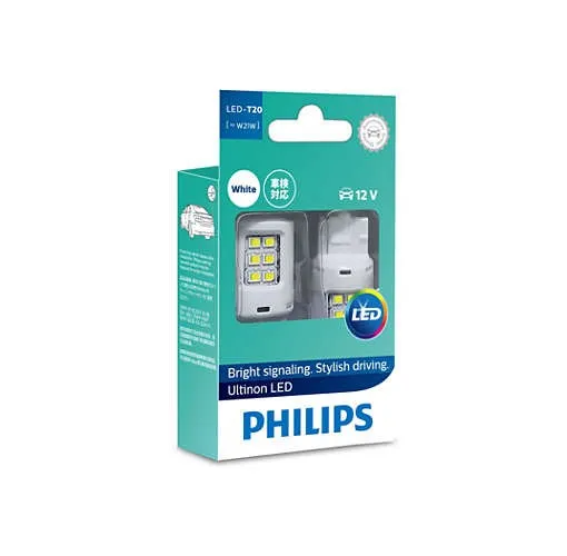  Lamp W21W 12V-LED 25W (W3x16d) 6000K White Ultinon LED (Pack 2 pcs) PHILIPS 11065ULWX2 - 10000007845654