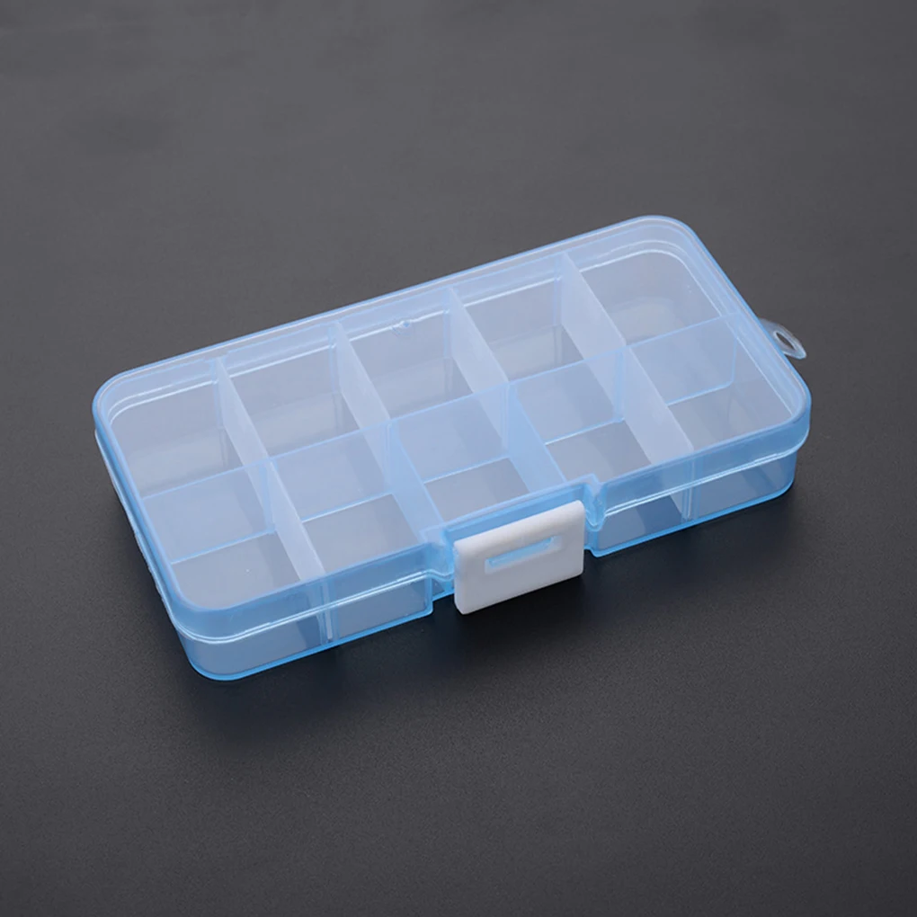

10 Grids Transparent Storage Box for Small Component Jewelry Tools Empty Case Plastic Jewelry Container Parts Organizer
