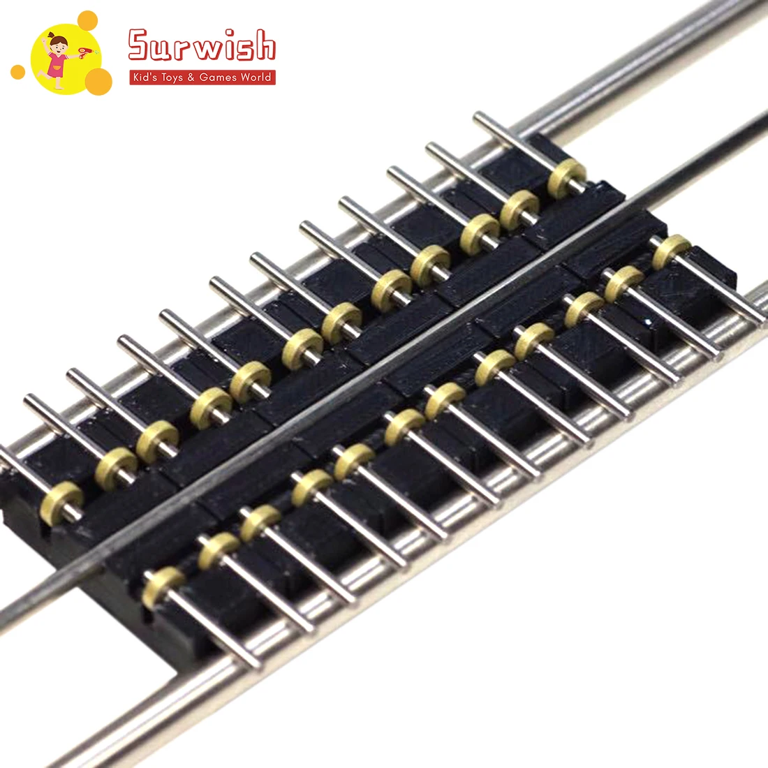 

Surwish 6pcs 50cm 1:87 Model Train Ho Scale Diy Accessories Treadmill Track With/Without Connecting Line For Ho Scale Model