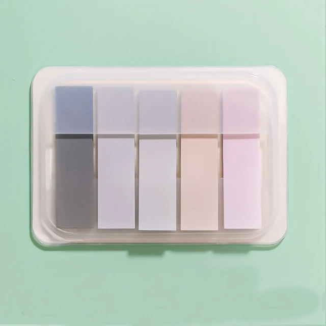 100 Sheet Vintage Morandi Index Memo Pad Posted It Sticky Notes Paper Sticker Notepad Bookmark School Supplies Kawaii Stationery 09