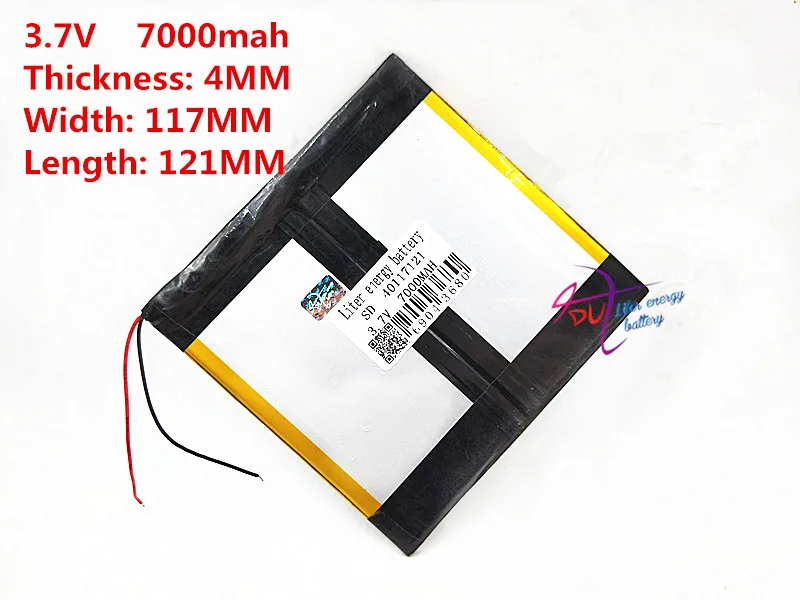 Bateria de Polímero de Iões de Lítio Litro de Energia Li-ion Bateria para Universal Tablet pc Polegada 10 3.7v 7000mah 40117121 Bateria e energia extra p/ tablet - Imagem 3