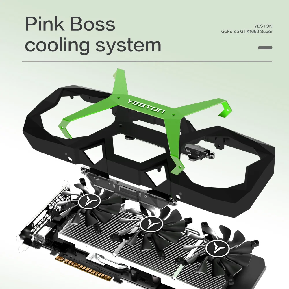 Видеокарта Yeston GTX1660 Super 6G D6 игровая Master PA GDDR6 6 ГБ/1530 бит/GDDR6 1785 МГц видеокарта для