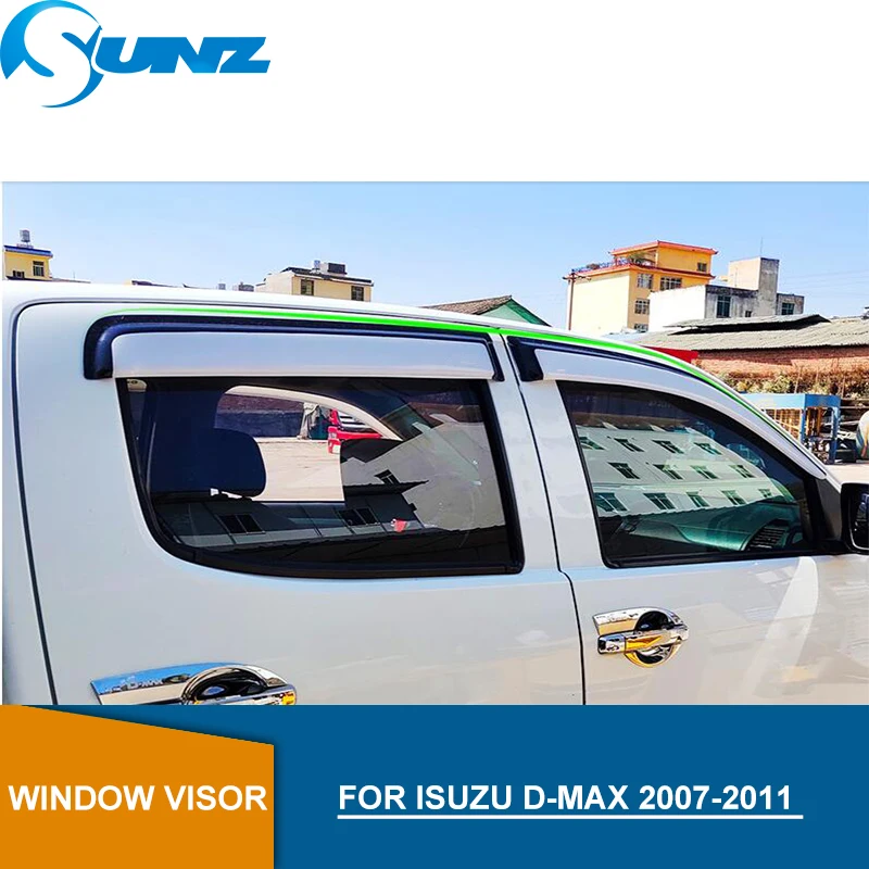 

Sliver Car door visor For ISUZU D-MAX 2007-2011 side window deflectors For Isuzu D-max 2007 2008 2009 2010 2011 accessories SUNZ
