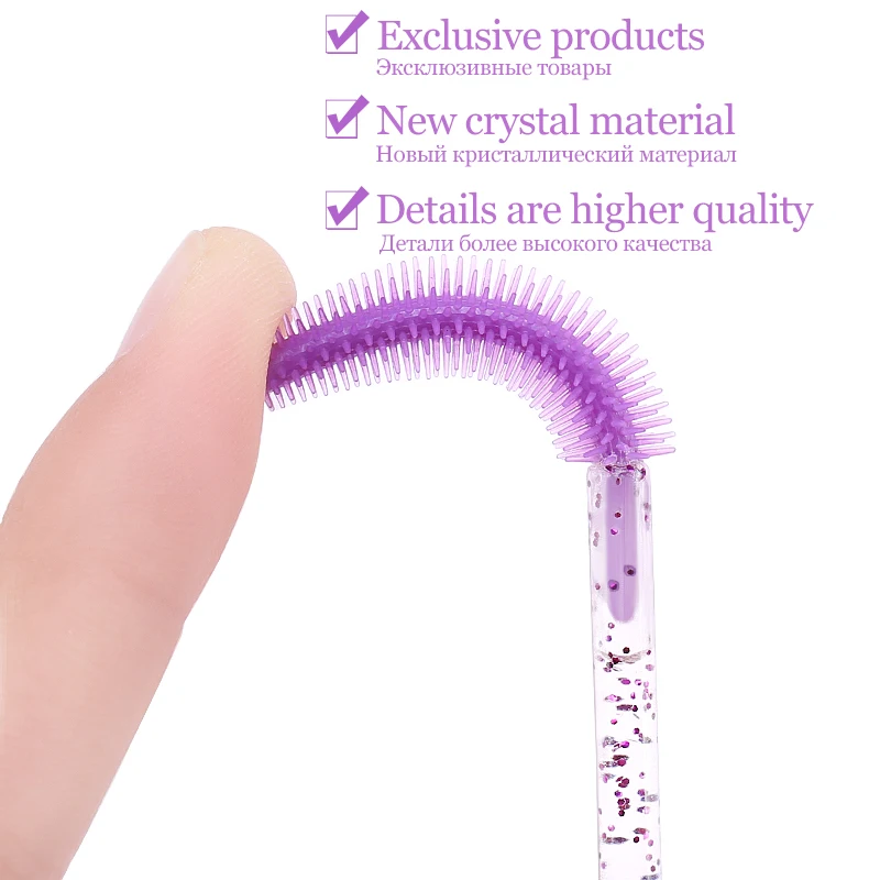 Disposable Silicone Gel Eyelash Brush Comb Mascara Wands Eye Lashes Extension Tool Professional Beauty Makeup Tool For Women