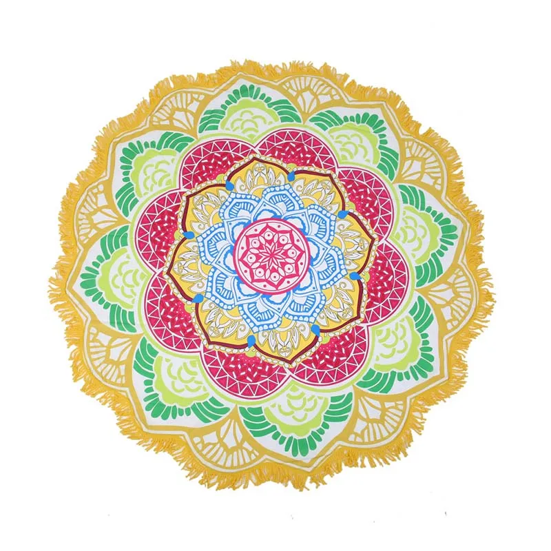 04 PMandala пляжный гобелен с принтом, коврик для отпуска, домашний гобелен, настенный, морской, для кемпинга, P декор, микрофибра, круглый - Цвет: 04