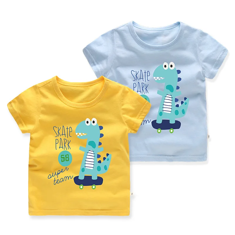 

2018 Korean-style Childrenswear Dinosaur Children Summer Short Sleeve T-shirt Childrenswear a Generation of Fat Alibaba Children