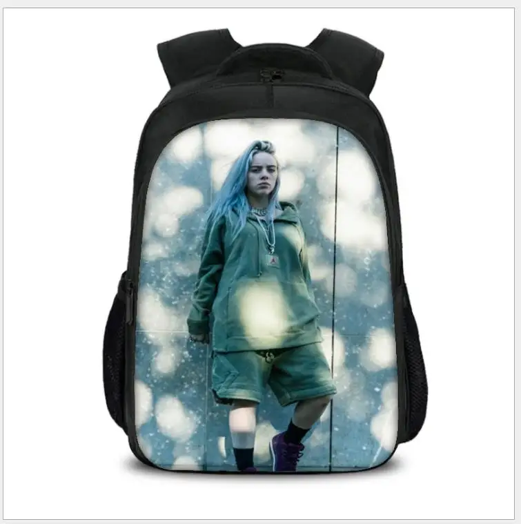 as pictures Billie Eilish рюкзак для школы 16 дюймов Детские рюкзаки Детский рюкзак для девочек и мальчиков Mochila Escolar - Цвет: as pictures