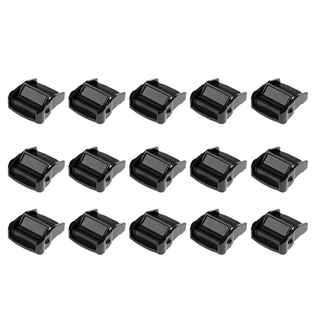 38mm Kayak Canoe Carrier Cam Buckle Toggle Clip Strap Webbing Buckle 15pcs