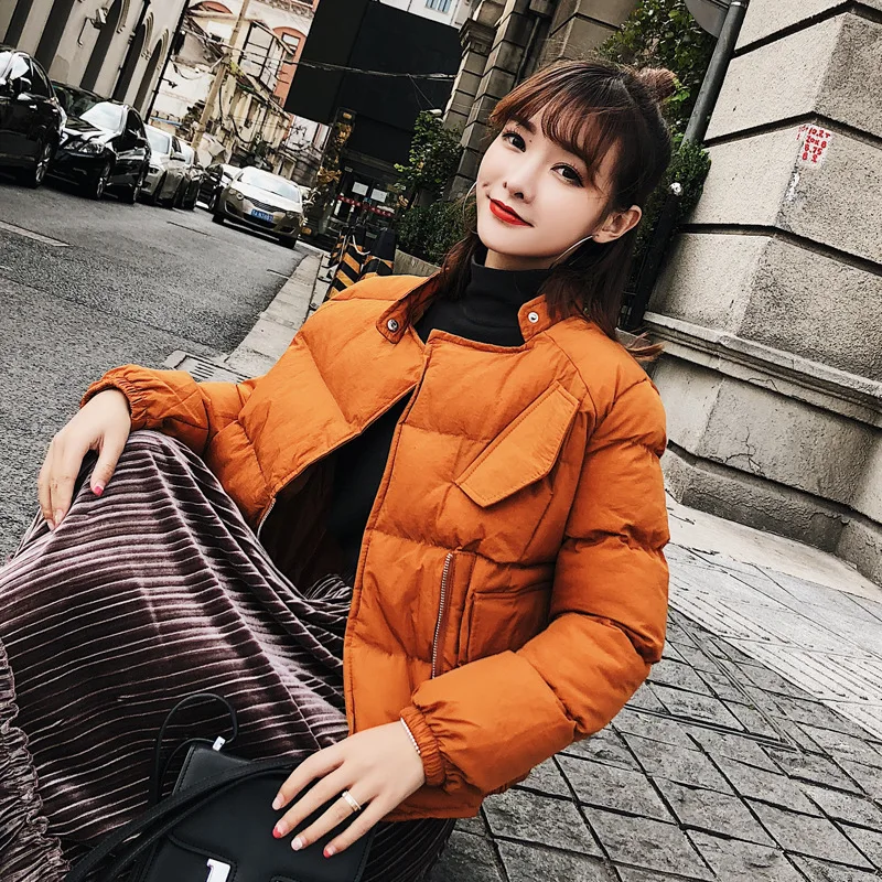 

Photo Shoot Cotton Overcoat Women's Short Korean-style 2017 New Style Winter down Coat Cotton Coat Harajuku-Style Small Cotton-P
