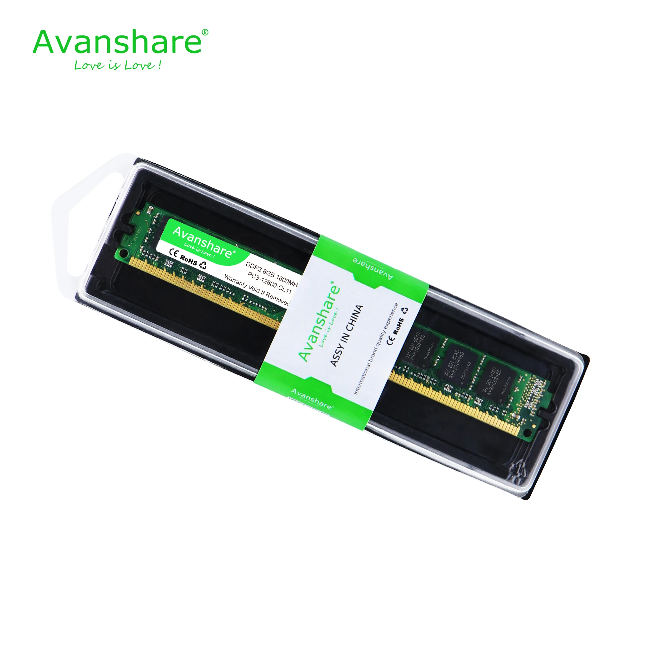 Оперативная память Avanshare DDR3 8GB 4GB 2GB 1600Mhz 1333MHz 240pin 1,5 V для рабочего стола совместима со всеми материнскими платами