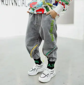 

Kids casual pants jeans Children's jeans Spring&Autumn 2020 New Baby Boys pants Baby boys zipper trousers Infant tide jeans 2-8Y