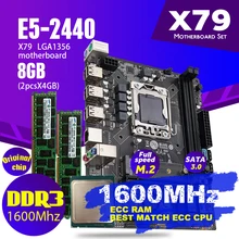 Zestaw płyt głównych Atermiter X79 1356 z procesorem Xeon LGA 1356 E5 2440 C2 2 sztuki x 4GB = 8GB 1600MHz pamięć Ram DDR3 ECC REG Pc3 12800
