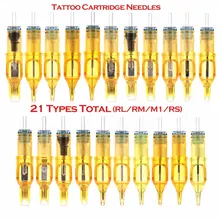 Hot Sale 10pcs Disposable Semi-Permanent Makeup Tattoo Cartridge Needle RL/RM/RS Tattoo Gun Supplies 5RM/11RS/14RL