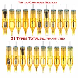 Hot Sale 10pcs Disposable Semi-Permanent Makeup Tattoo Cartridge Needle RL/RM/RS Tattoo Gun Supplies 5RM/11RS/14RL