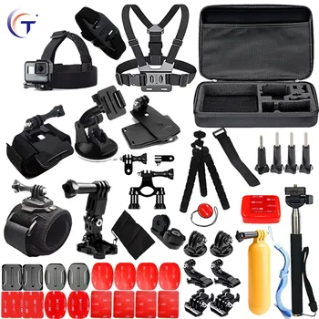

QQT for Gopro Accessories Set Harness Adjustable Elastic Chest Belt Headband Buoy Adjustable Base for Go Pro Hero8 / 7/6/5/4/3 +
