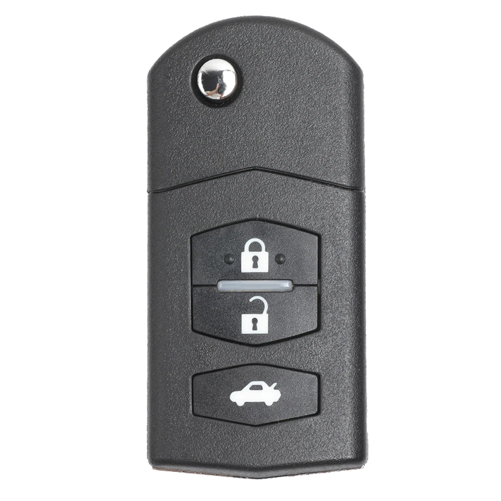 Keyecu 2 3 кнопки флип дистанционного ключа автомобиля в виде ракушки чехол для Mazda 3 5 6 2003 2004 2005 2006 2007 2008 2009 2010 2011 2012 2013 - Количество кнопок: 3 Buttons