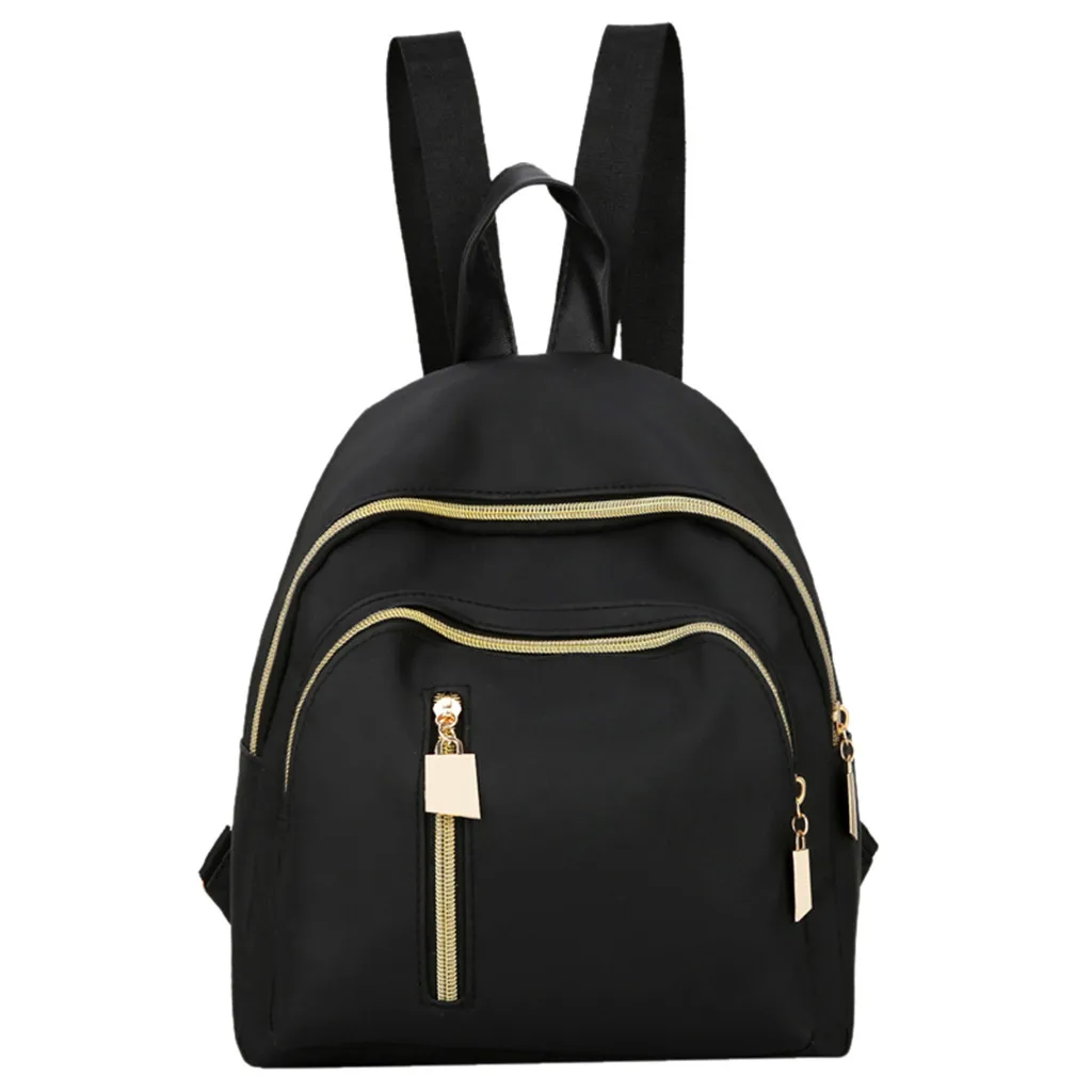 

Casual Solid Color Women's New small Backpack Travel bag leather Zipper School Rucksack Mochila Feminina Plecak 2019 #Y