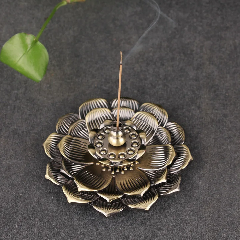 Creative Double Layer Lotus Incense Burner Home Decor Use In Tea Room Handmade Stick | Дом и сад