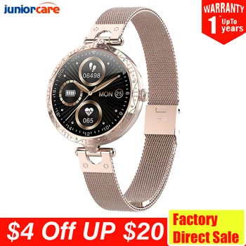 

Smart Watch Women IP68 Waterproof Full Circle Dial Touch Screen Heart Rate Blood Pressure Monitor Smartwatch 2020 Girl Lady