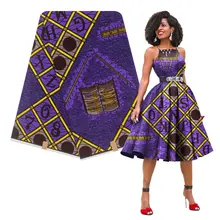 Дизайн качество настоящий принт хлопок воск африканская ткань хлопок 6 ярдов/партия воск хлопок H17082503