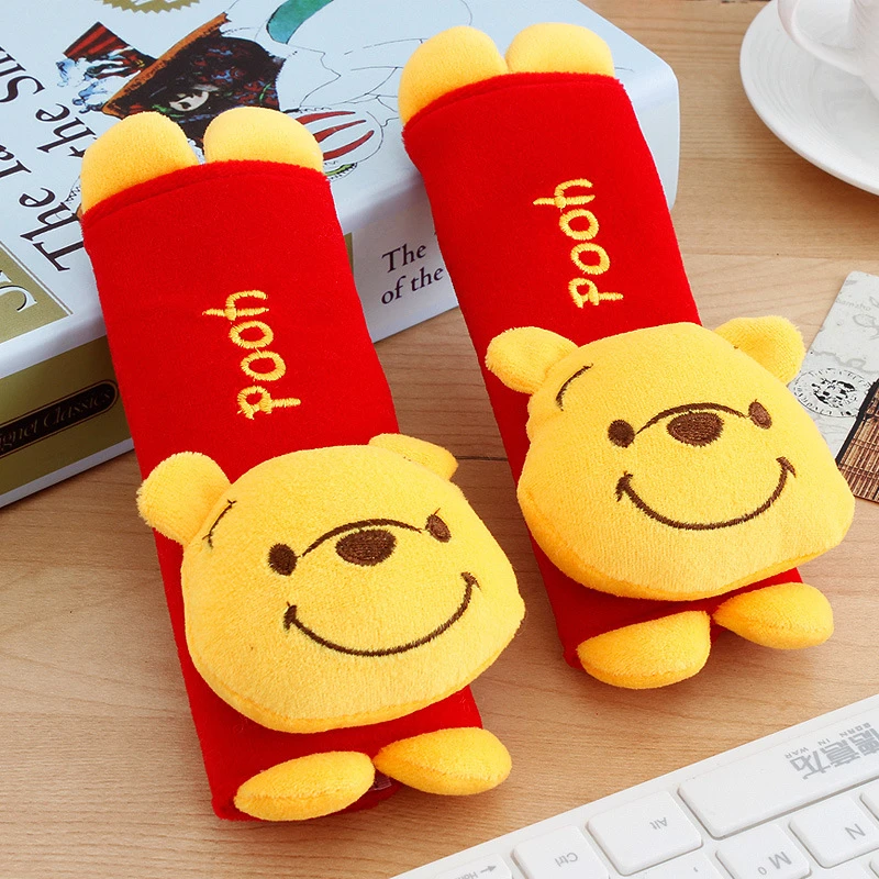 2 Pcs/Set Disney Mickey Mouse Stitch Car Seat Belt Pads Harness Safety Shoulder Strap BackPack Cushion pillow For boy girl gift 3