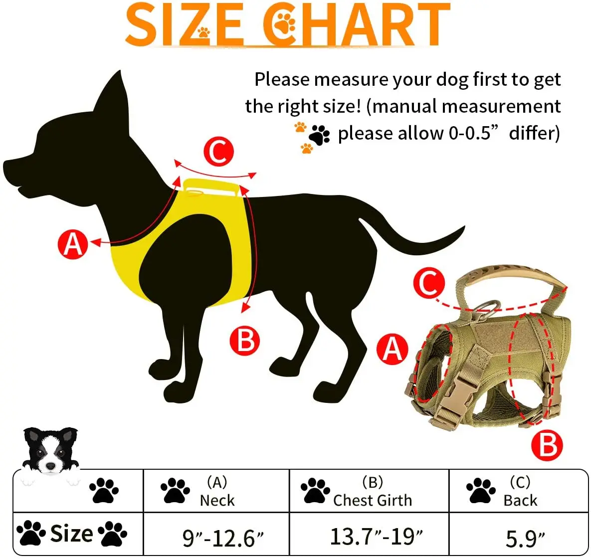 Military Tactical Harness for Small Dog