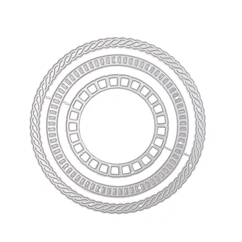 

Kokorosa Nested Round Frame Metal Cutting Dies Car Rope Circle for Card Making Scrapbooking Embossing Cuts Stencil Craft Dies