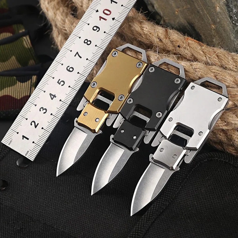 

Stainless Steel Transformer Mini Knife Folding Knife EDC Multi-function Tools Keychain Survival Outdoor Garden Pocket Knife 4007
