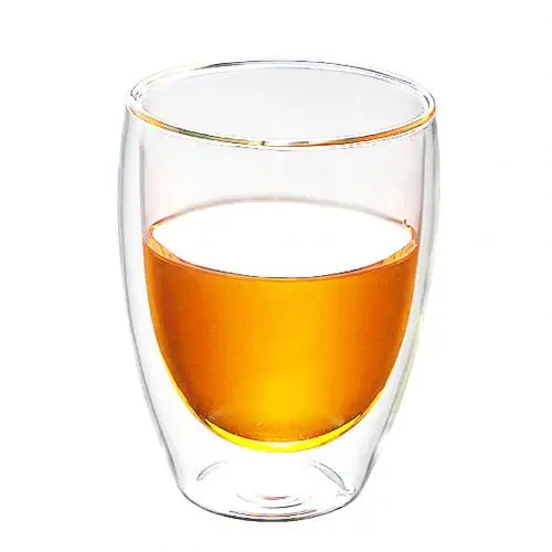 250/350/450ml wine glass cup Milk Coffee Double Layer Insulation Water Glass Cup Mug Drinkware whiskey glass vasos de vidrio Bar - Цвет: 350ml