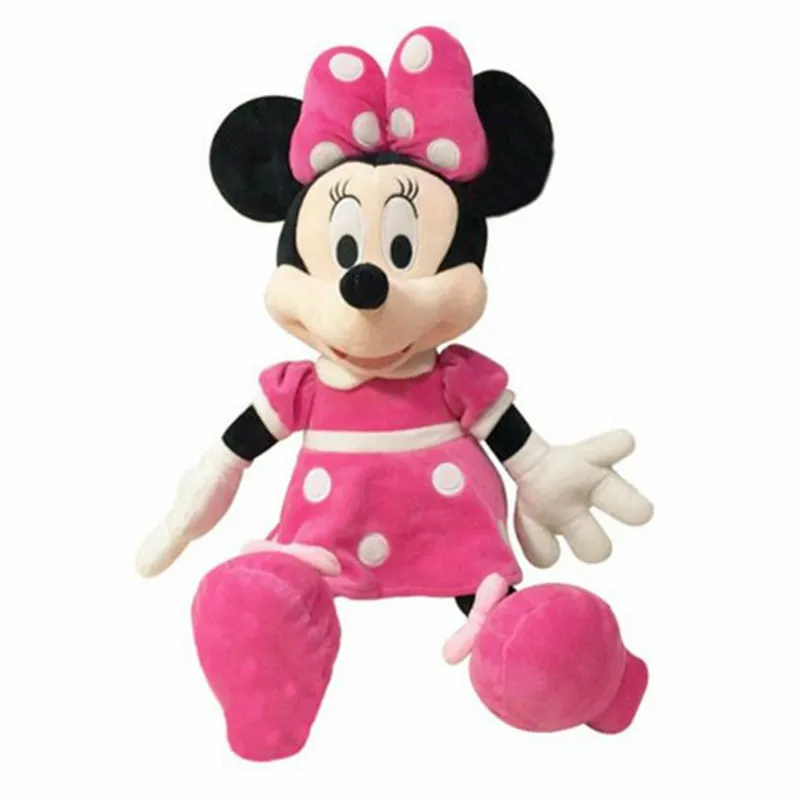 Hot Sale 40-100cm High Quality Stuffed Mickey&Minnie Mouse Plush Toy Dolls Birthday Wedding Gifts For Kids Baby Children - Цвет: Pink Minnie