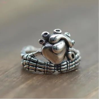 

Retro personality male and female expression gift creative palm (for you and my love) ring for men and women Thai silver ring