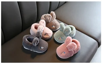 

Autumn and winter Baby cotton slippers for boys and girls in children cotton shoes with heel non-slip soft sole baby slippers