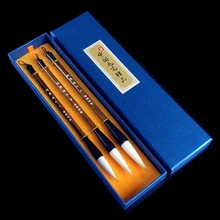 3 шт./компл. китайской каллиграфии кисти набор Huzhou Wolf& шерстяной волос Lian кисть подходит для начинающих Caligrafia Tinta Китай(материк