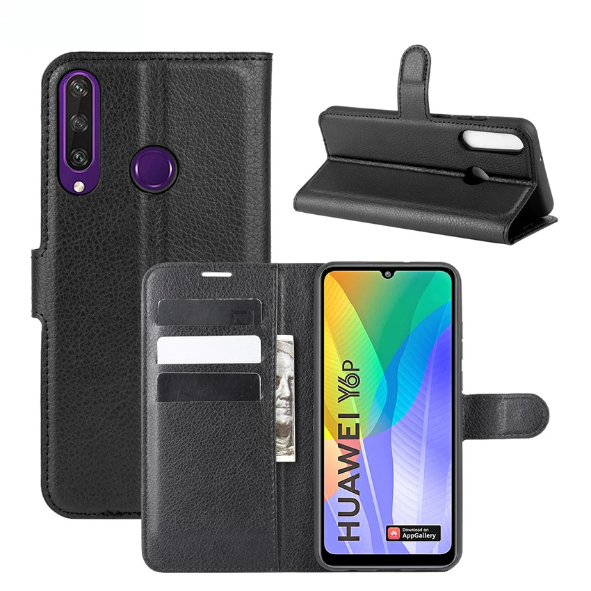 For Huawei Y6P Case Flip High Quality Leather Stand Cover With Card Holder | Мобильные телефоны и аксессуары
