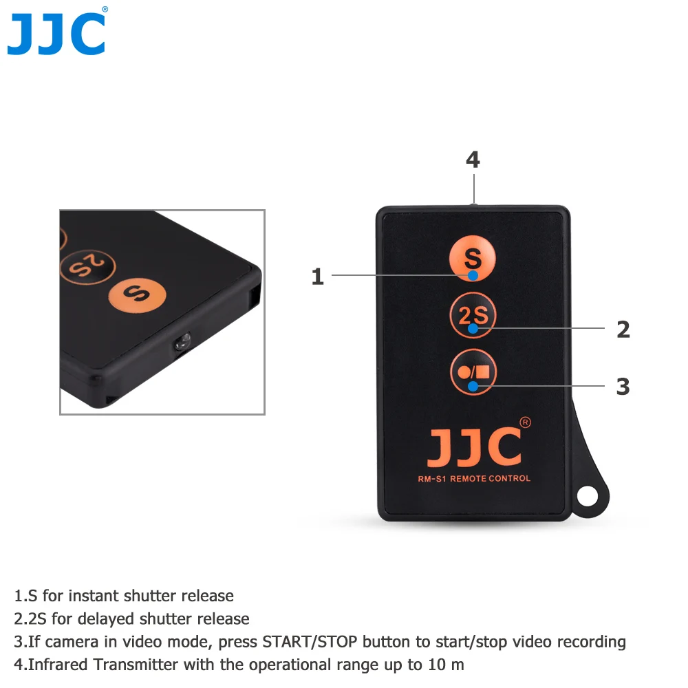 JJC RMT-DSLR1 RMT-DSLR2 Remote Control Trigger Video Command for Sony A7SIII A7III A7RIII A7RIV A7RII A6600 A6400 A7R A7II A6500 camera remote shutter button camera remote shutter release