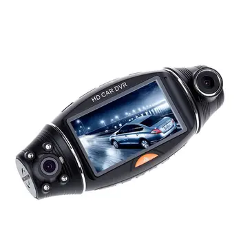 

Rotatable Dual Lens 140 ° Wide Angle Dash Camera Black Car DVR GPS G-Sensor Night Vision 2.7" Screen Vehicle Electronics