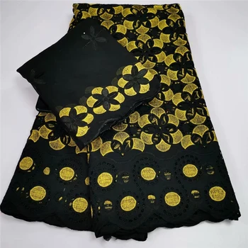 

Hot Selling 100% Cotton African Dry Lace Fabric Nigerian Lace Fabric 2020 High Quality Swiss Voile In Switzerland 5+2yards/set