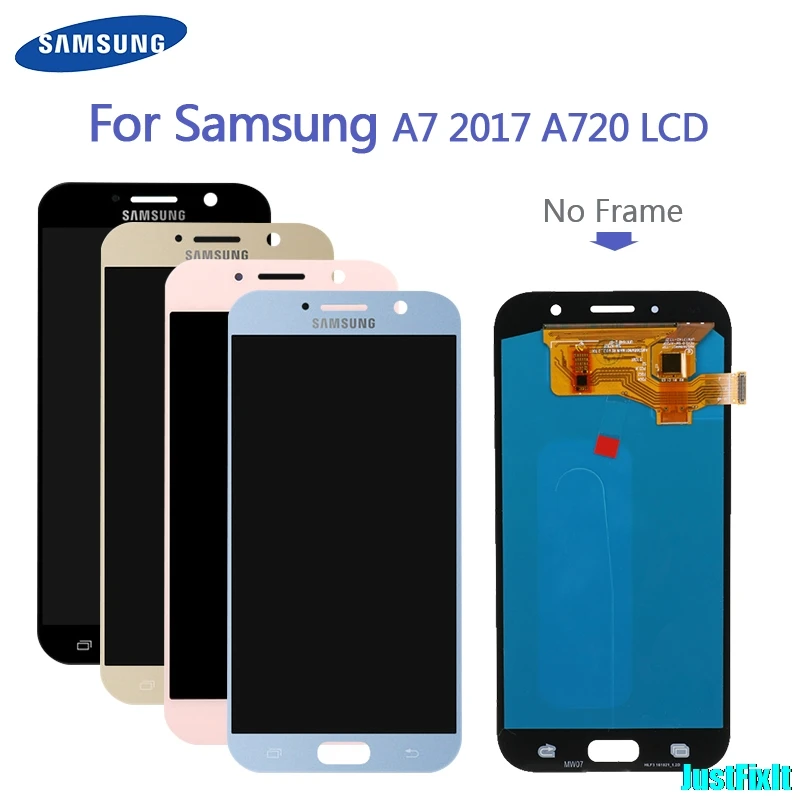 

For Samsung Galaxy A7 2017 A720 A720F A720M A720Y Screen Touch Digitizer Assembly Replacement Tested Super Amoled LCD
