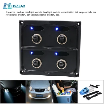 

12-24V Car Universal Switch Panel Combination Panel Switch With USB Power Socket Modified Button Switch With LED Lights