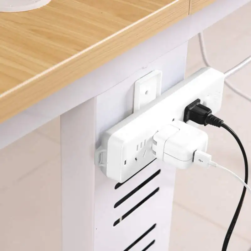 

Seamless Punch-free Plug Sticker Holder Rotatable Fixer Power Strip Holders Storage for Sockets Wall Shelf Self-Adhesive Stand