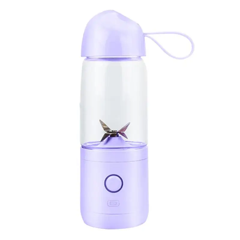 550ml Mini USB Rechargeable Portable Electric Fruit Juicer Sports Bottle - Цвет: Purple
