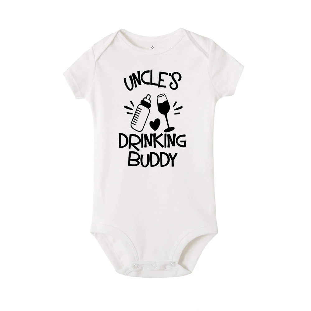 Uncles Little Drinking Buddy funny beer Baby Vest 