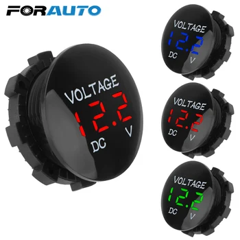 

FORAUTO Voltage Meter Tester Led Display Mini Digital Voltmeter Ammete For Car Auto Motorcycle Boat DC 12V-24V