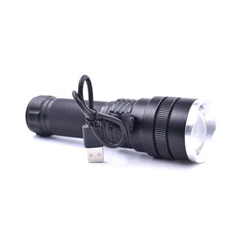 

New P50 flashlight led ultra bright home outdoor waterproof 26650 flashlight with indicator light USB charging