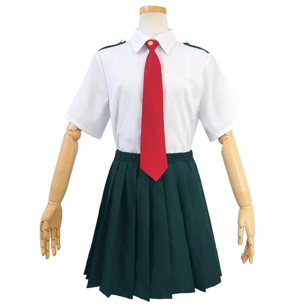 Boku No Hero Academy Asui Tsuyu yaoyoarozu Momo школьная форма My Hero Academy Ochaco Uraraka Midoriya Izuki костюм для косплея - Цвет: 3pcs