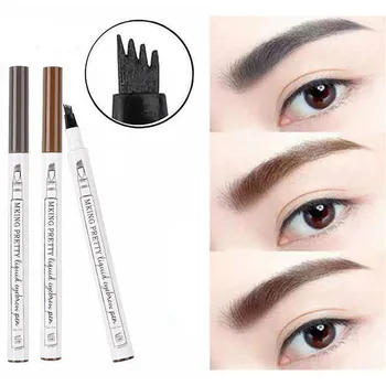

1Pcs Women Makeup Sketch Liquid Eyebrow Pencil Waterproof Brown Eye Brow Tattoo Dye Tint Pen Liner Long Lasting Eyebrow