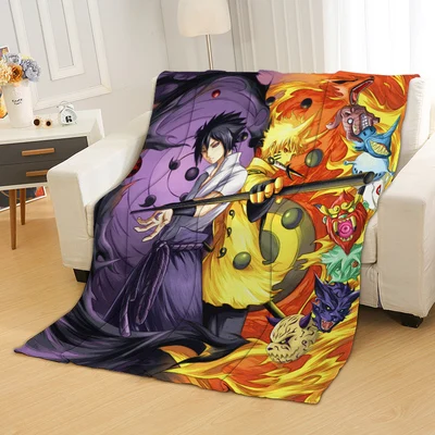 Фланелевое Флисовое одеяло мультяшный комикс Наруто напечатанный диван теплая кровать пледы одеяло на заказ фото дизайн одеяло Детский подарок