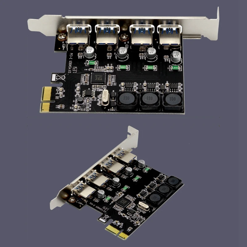 4 порта USB 3,0 PCI-E карта расширения внешняя USB3.0 PCIe карта для настольного ПК компьютера