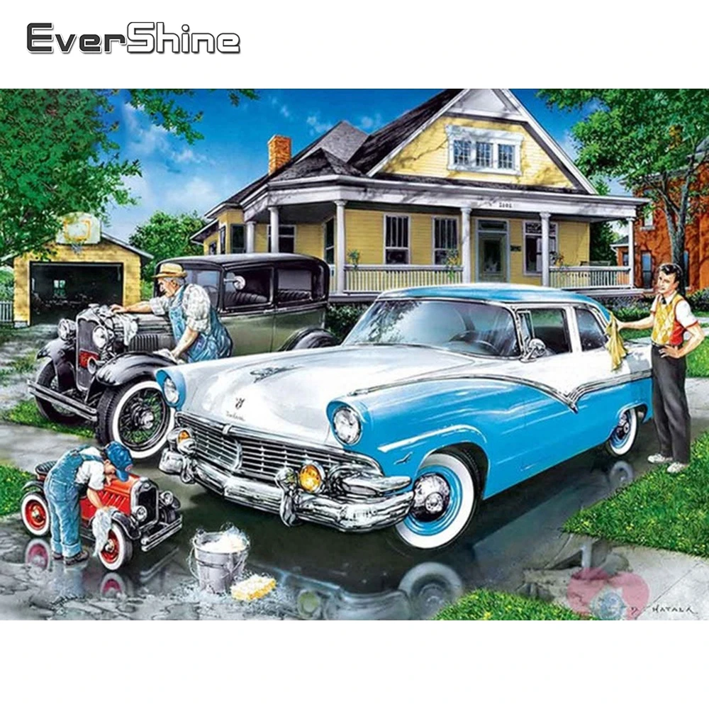 EverShine 5D алмазная вышивка картины стразами мозаика полная выкладка Автомобиль